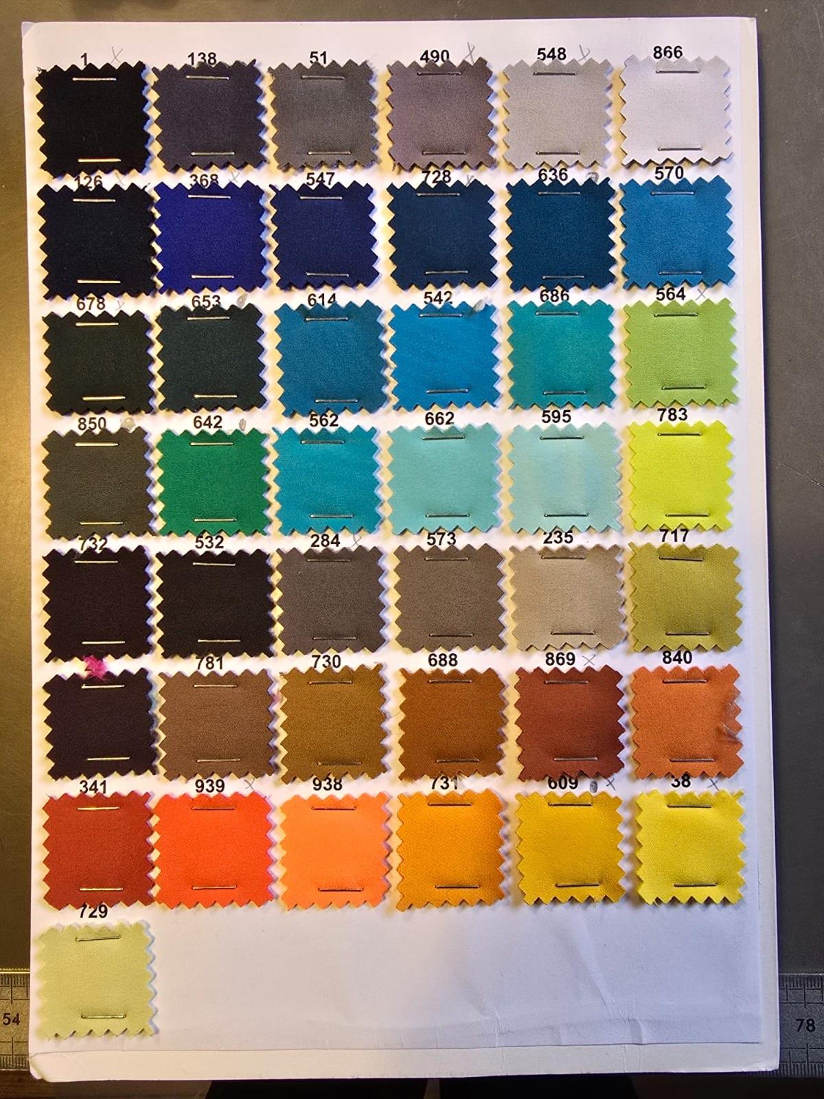Nuancier de couleurs